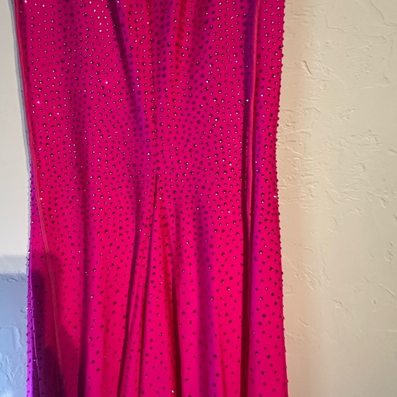 Sherri Hill Sparkling Fuchsia Gown - Picture 8 of 12